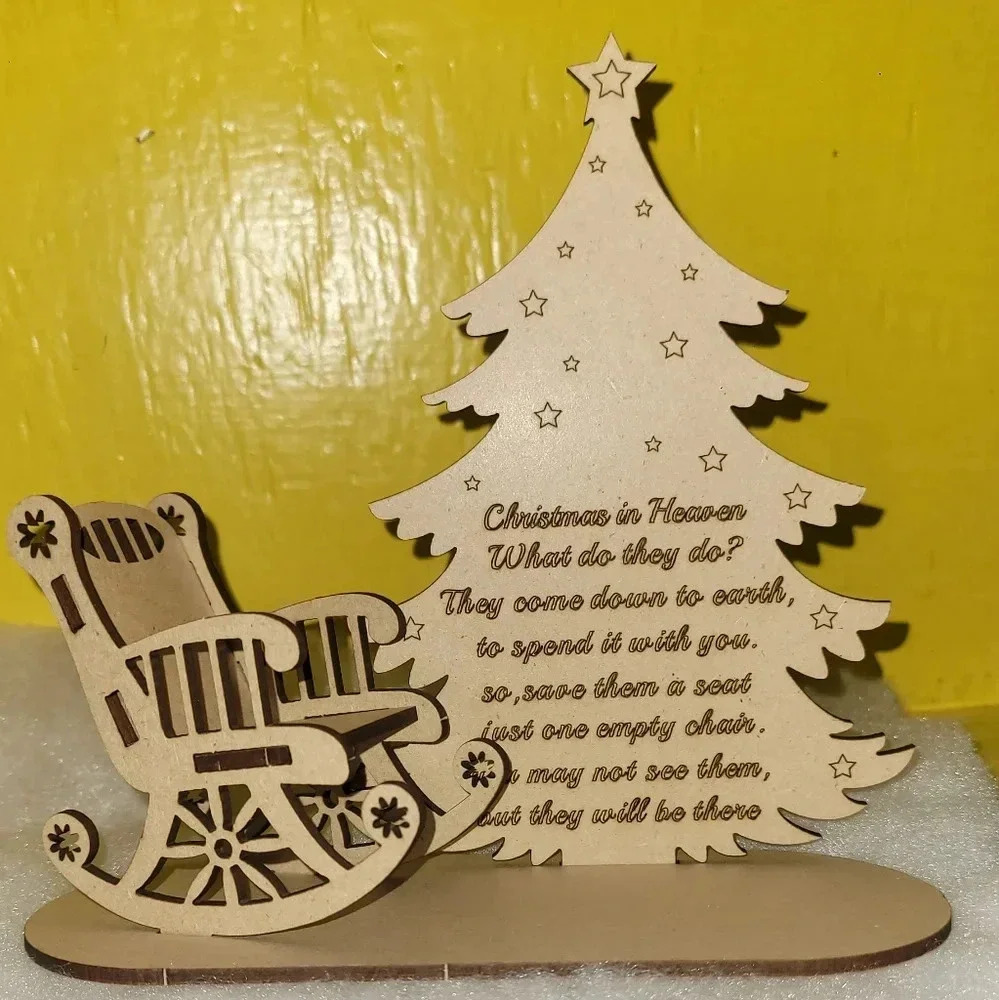 CHRISTMAS EMPTY CHAIR DECOR.. CHRISTMAS IN HEAVEN WHAT DO THEY DO?